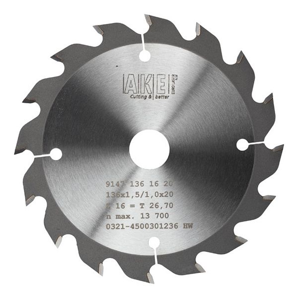 MTR-03 Circular saw blade Wood 136 X 1.5/1.0/ 16W