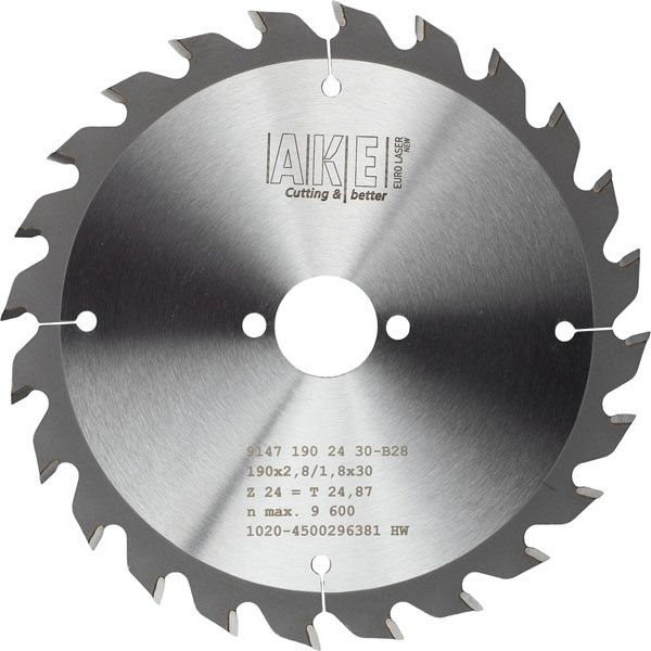 MTR-23 Circular saw blade Wood 190 X 2.8/1.8 Z= 24 W