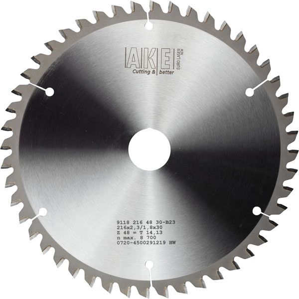MTR-32 Circular saw blade wood 216 X 2.3/1.8 Z= 48 W Neg.