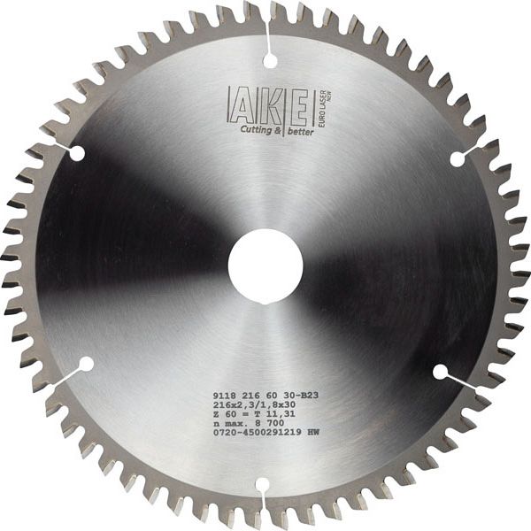 MTR-33 Circular saw blade wood 216 X 2.3/1.8 Z= 60 W Neg
