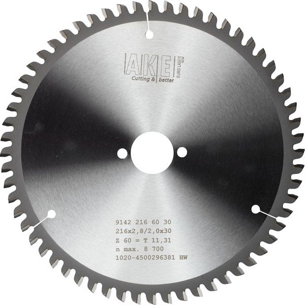 MTR-34 Circular saw blade Aluminum 216 X 2.8/2.0 Z=60 TF Neg.